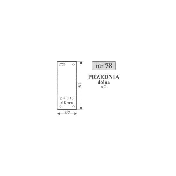 Szyba przednia dolna prawa i lewa Ursus 4512, 4514, 5314 ACX850