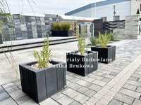 Donica Tigela betonowa ogrodowa 40x40x33 cm stalowy