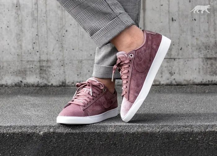 NIKE BLAZER LOW LX  - zamsz z satyną  - zjawiskowe - 37,5