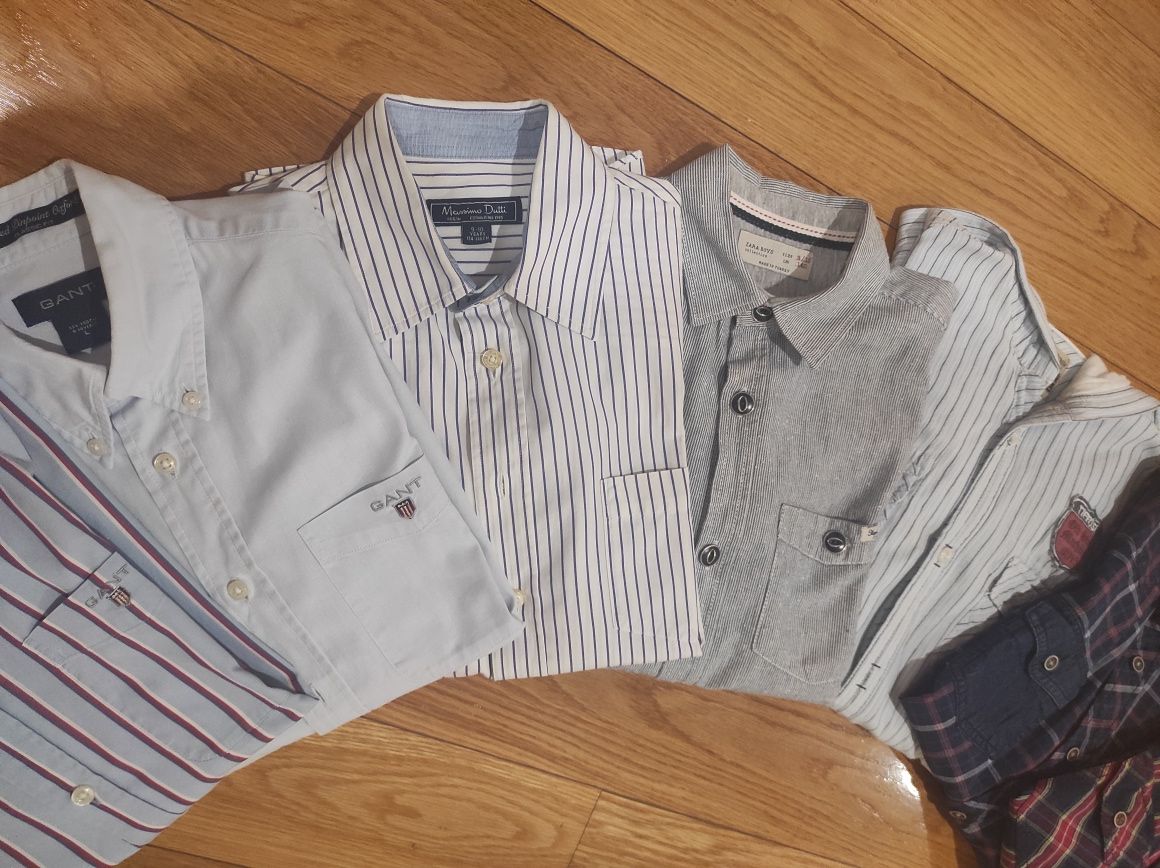 Camisas de menino, Gant, Tiffosi e Zara, tamanho 9-10 anos