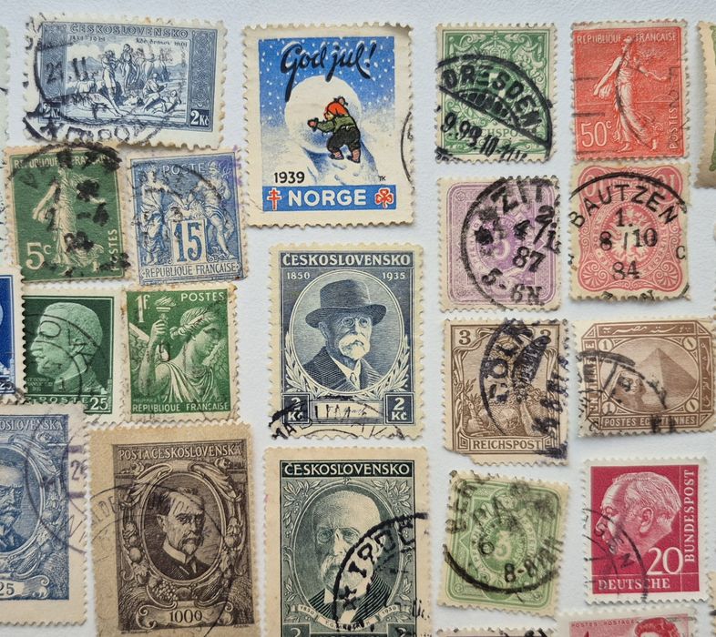 Колекція марок світу 74 марки без повторів 1900 - 1990 років