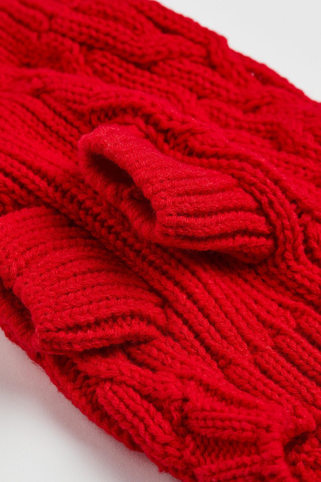 Новий червоний вʼязаний светр теплий для собак h&m