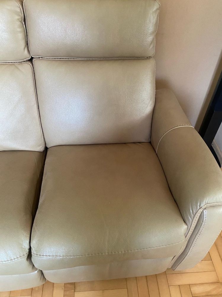 Zestaw wypoczynkowy CHEERS kanapa + 2 fotele, funkcja relax, beżowy