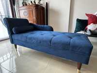 Chaise-longue em veludo azul nova