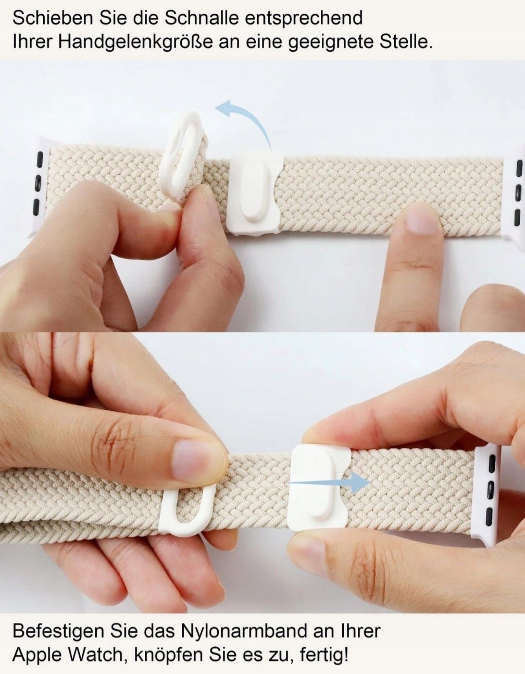 Pasek Opaską Pleciona do Apple Watch 10, 9, 8, 7, 6, 5, SE 38mm 40mm 4