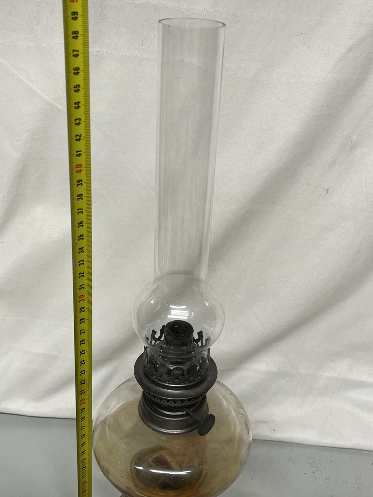 Lampa naftowa szkło antyk