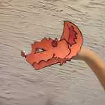 Dragon puppet dwukolorowy