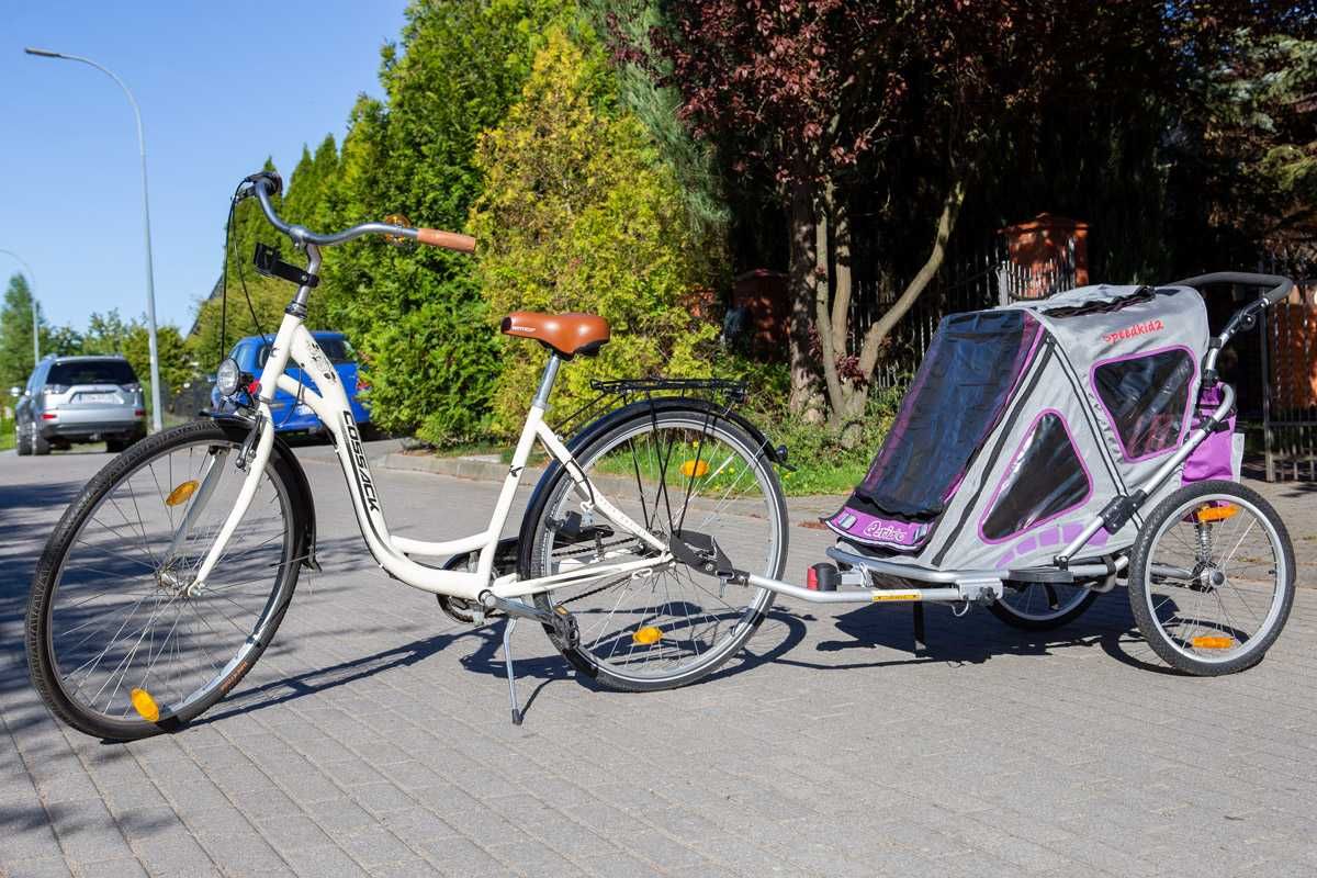 Przyczepka rowerowa Qeridoo także do biegania 2-osobowa