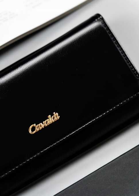 4U Cavaldi portfel skóra naturalna czarny PX24-20-BL-1536 BLAC ttst767