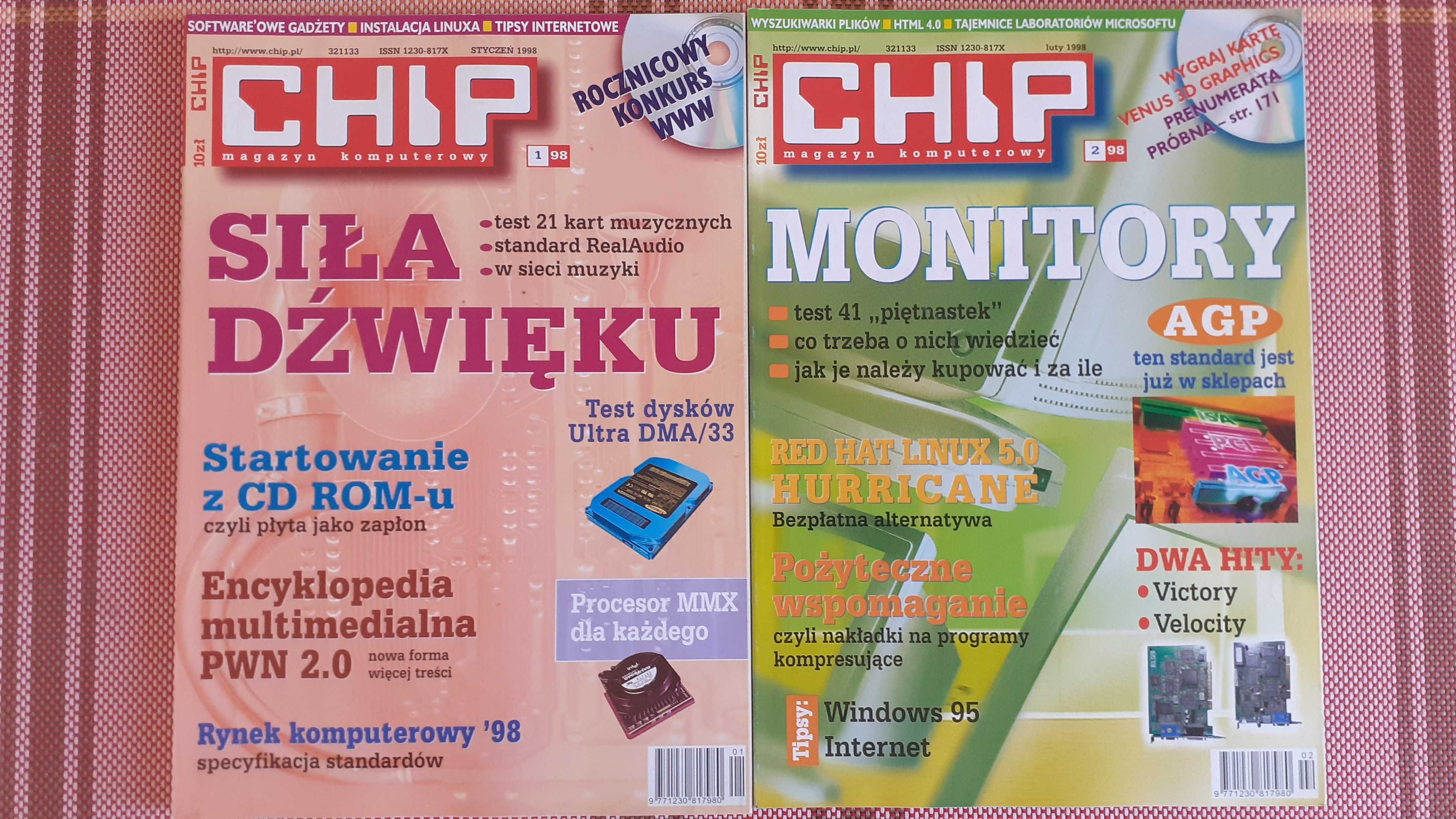 PROMOCJA!!! Magazyn CHIP - rok 1998 ( Enter Bajtek Amiga Atari )