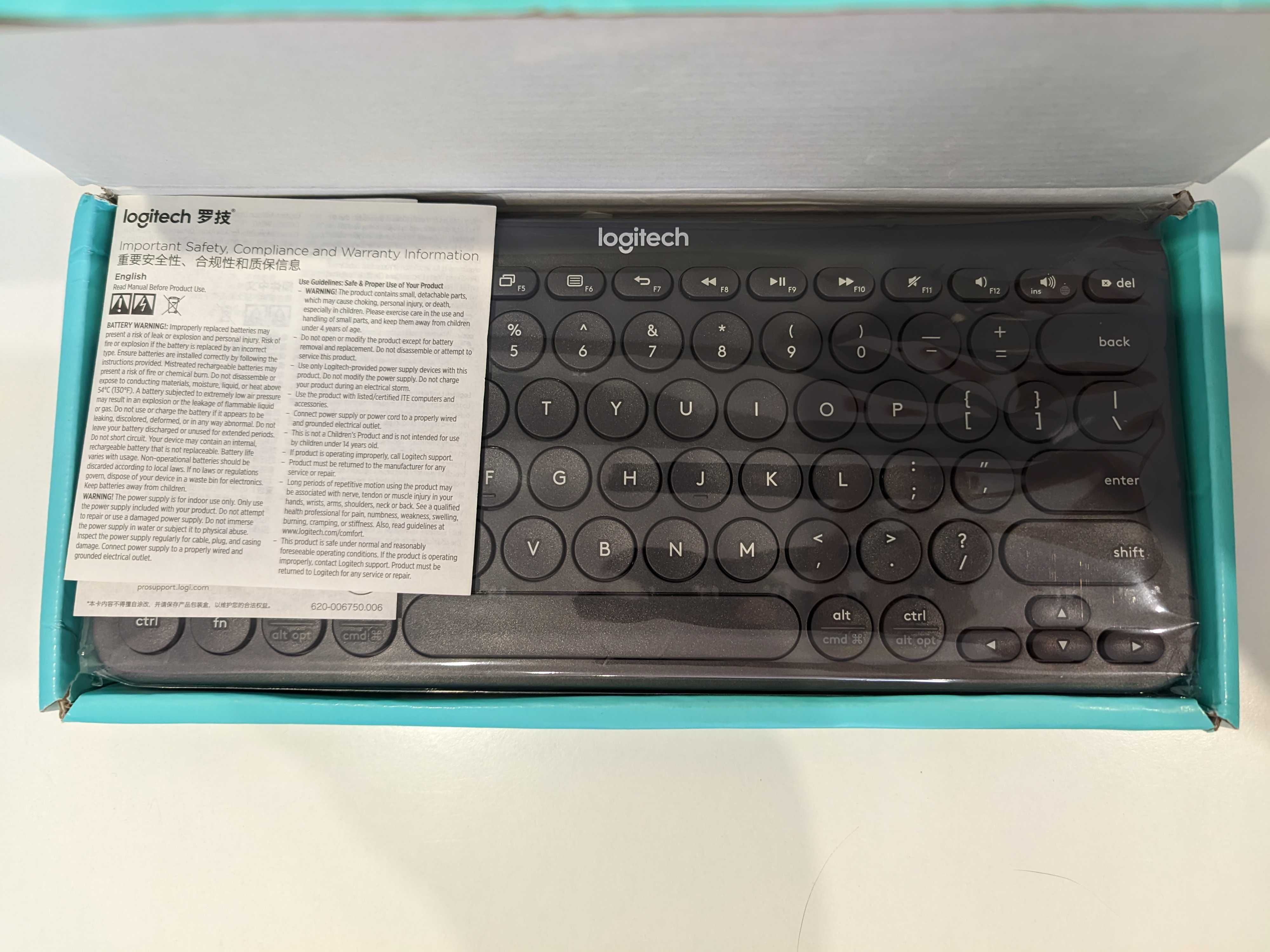 Бездротова Bluetooth клавіатура Logitech K380