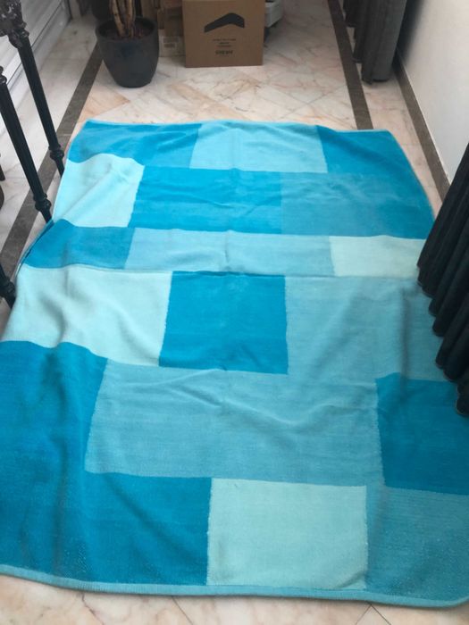 Tapetes em algodão azul ou cor de rosa