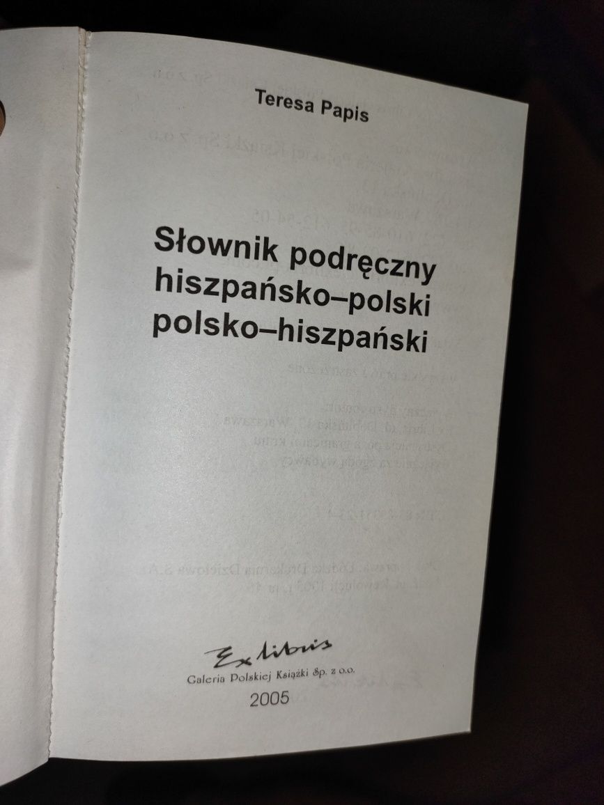 Słownik Hiszpańsko Polski ; Polsko Hiszpański