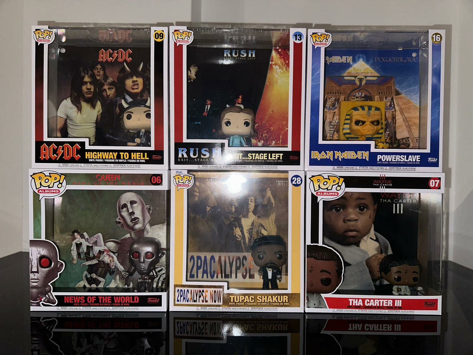 Coleção Funko POPs Rocks e Art Series