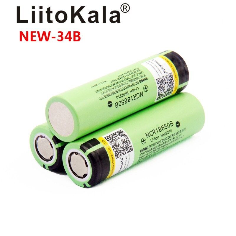 Аккумулятор 18650 Liitokala Lii 34B 3400 mAh 3,7V Li-Ion.с плоским