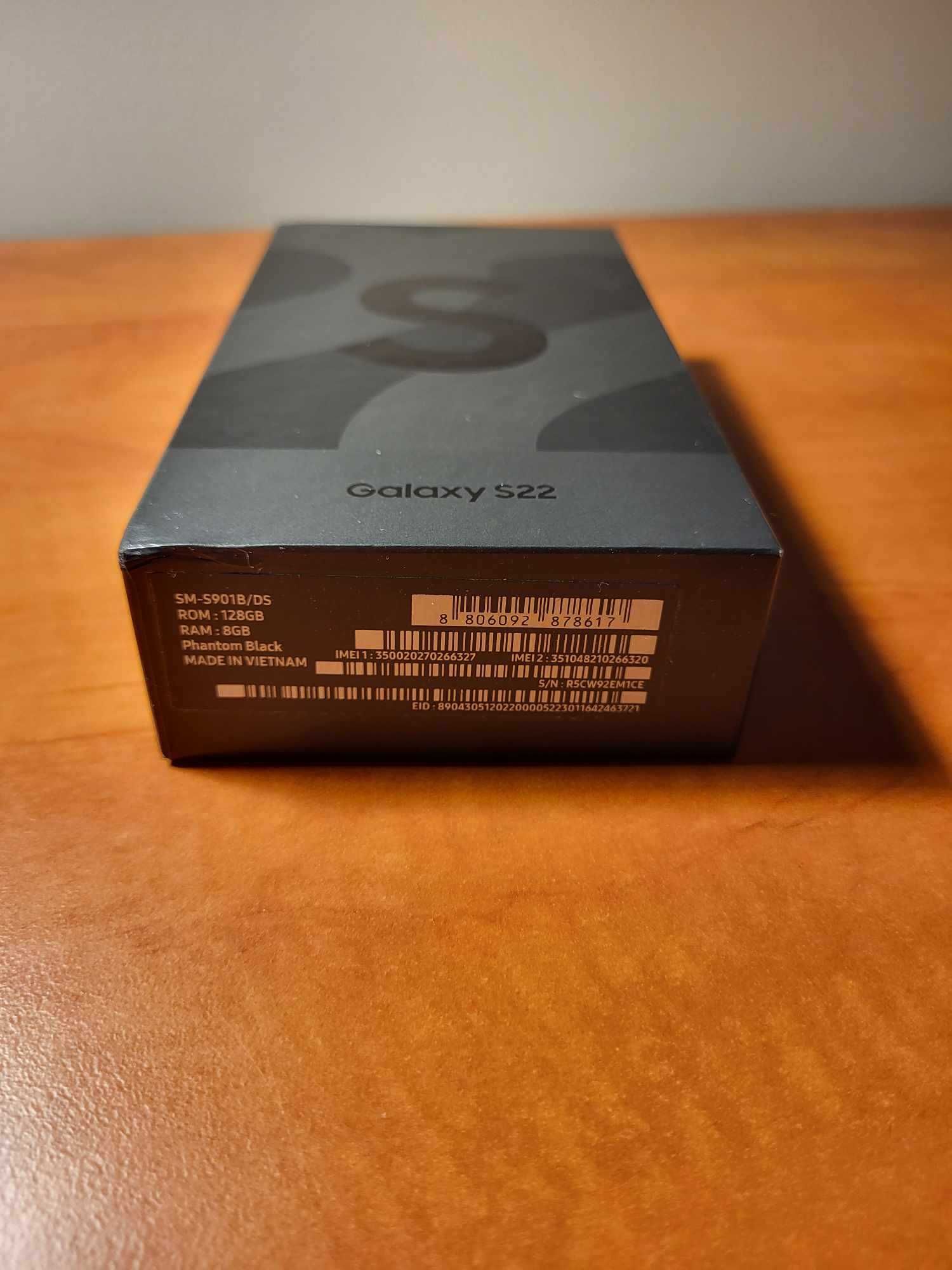 Nowy Samsung S22 128GB Black - nieotwarty w pudełku