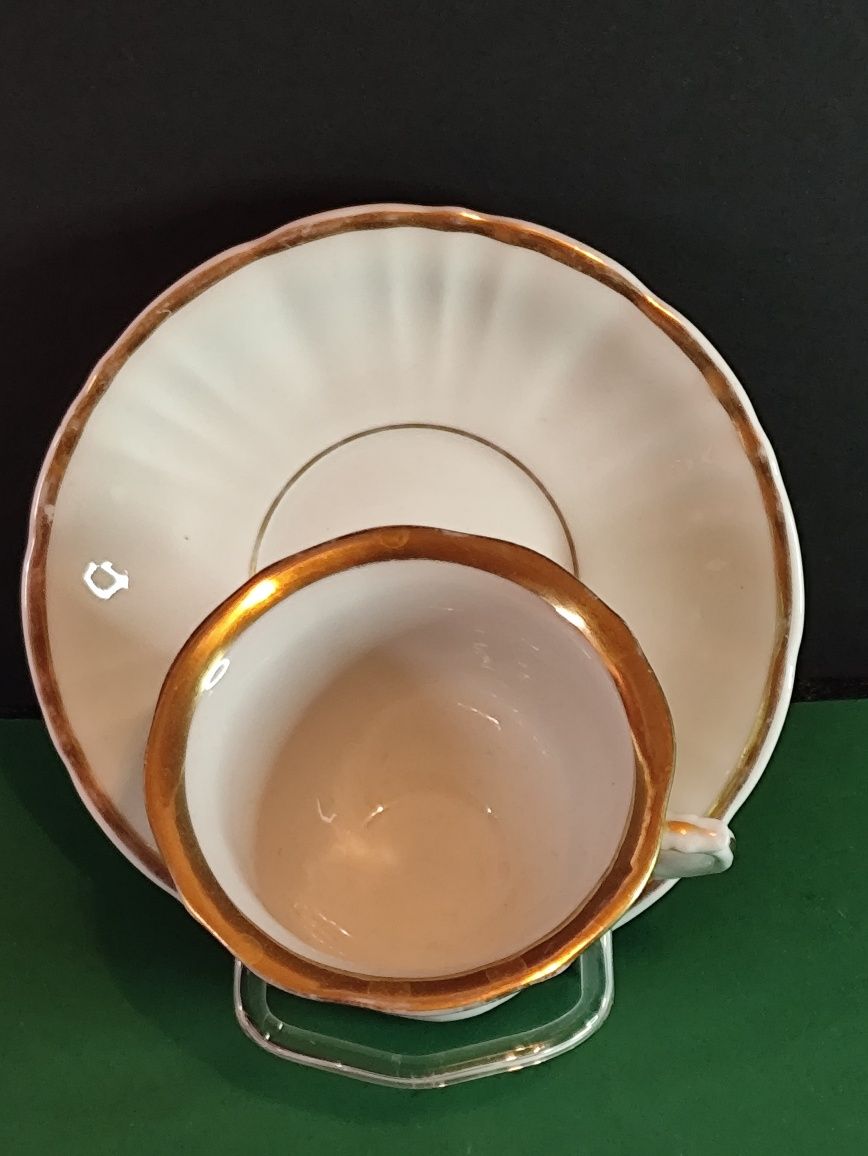 Porcelana Śląska Krister Krzysztof Wałbrzych DUO  kawa  złocenia 22 K