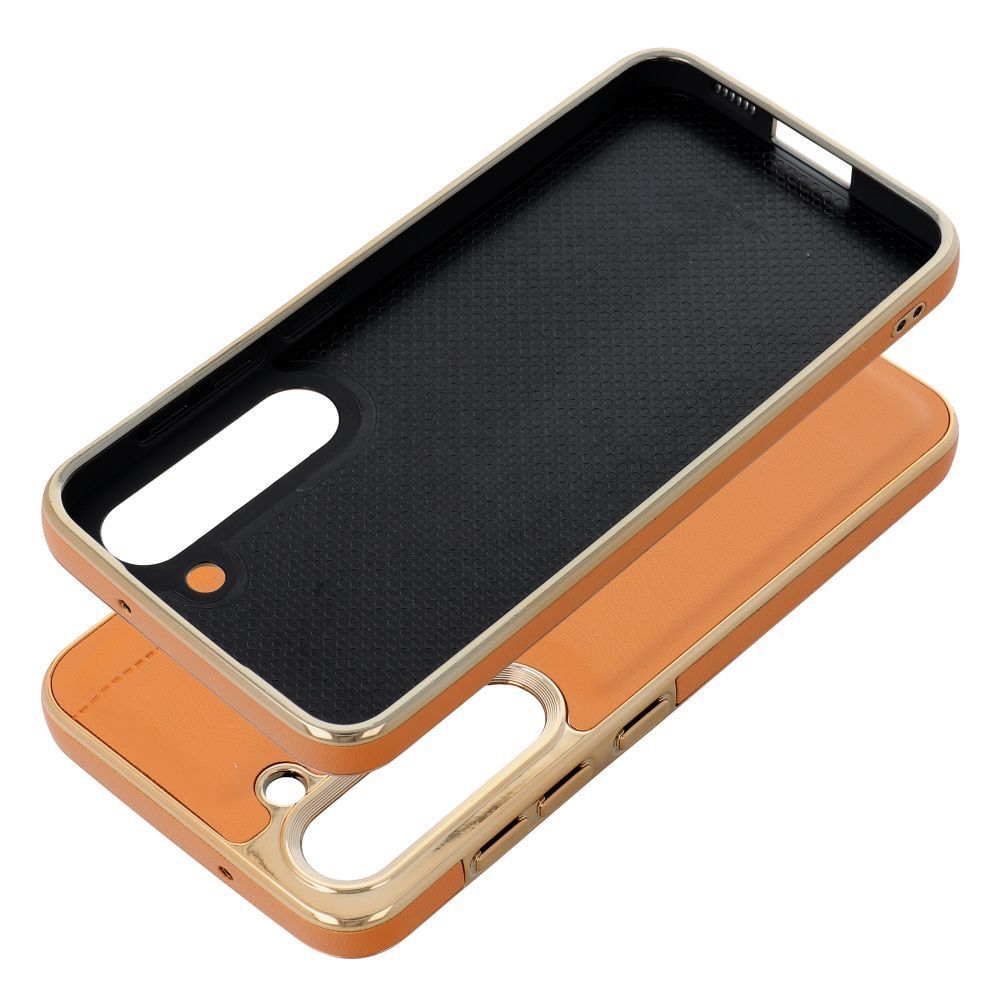 Etui Case Plecki Milano Do Samsung A15 Brązowy + Szkło 9H