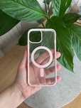 Etui iPhone 15 czarne szare różowe transparent