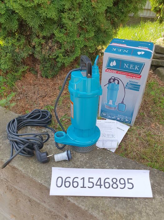 насос 1,5 кв дренажний фекальний септик каналізація (ДОСТАВКА ПОШТОЮ)