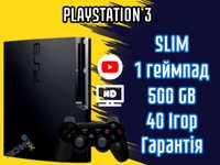 PlayStation 3 PS3 4 Slim 500gb + игры с гарантией Плейстейшн 3