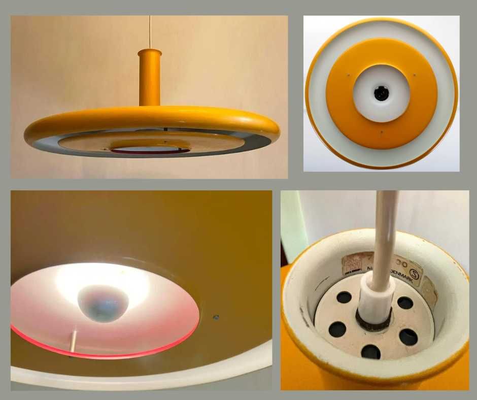 Candeeiro Optima 7 Amarelo, por Hans Due para a Fog & Morup 1972