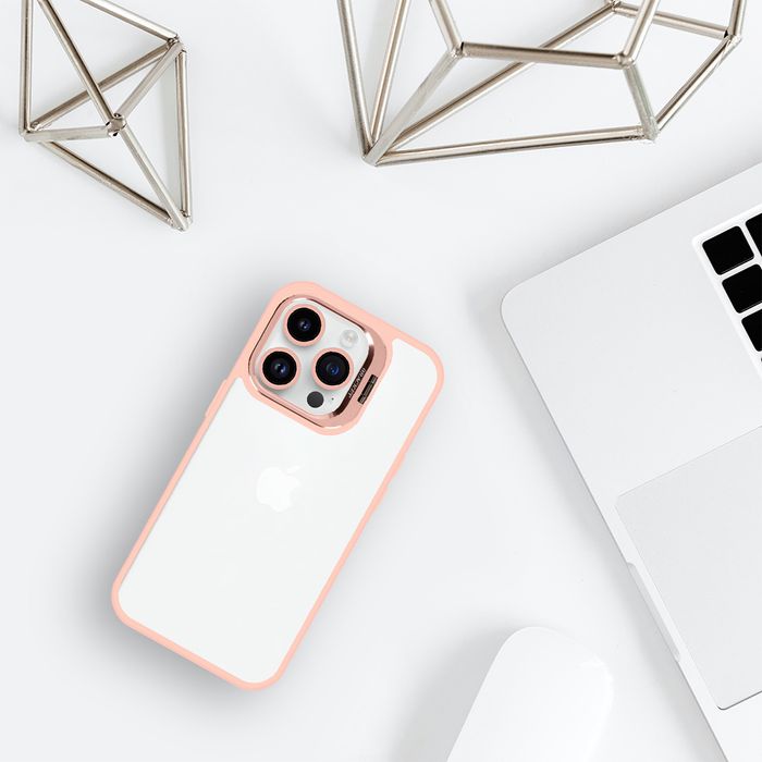 Tel Protect Kickstand case iPhone 12 Pro Max (jasnoróżowy)