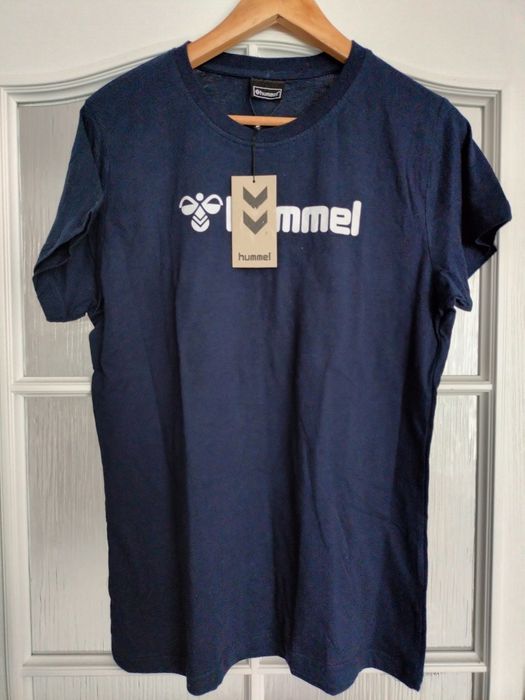 Hummel Koszulka / T-shirt damski z nadrukiem, granatowy, rozmiar L