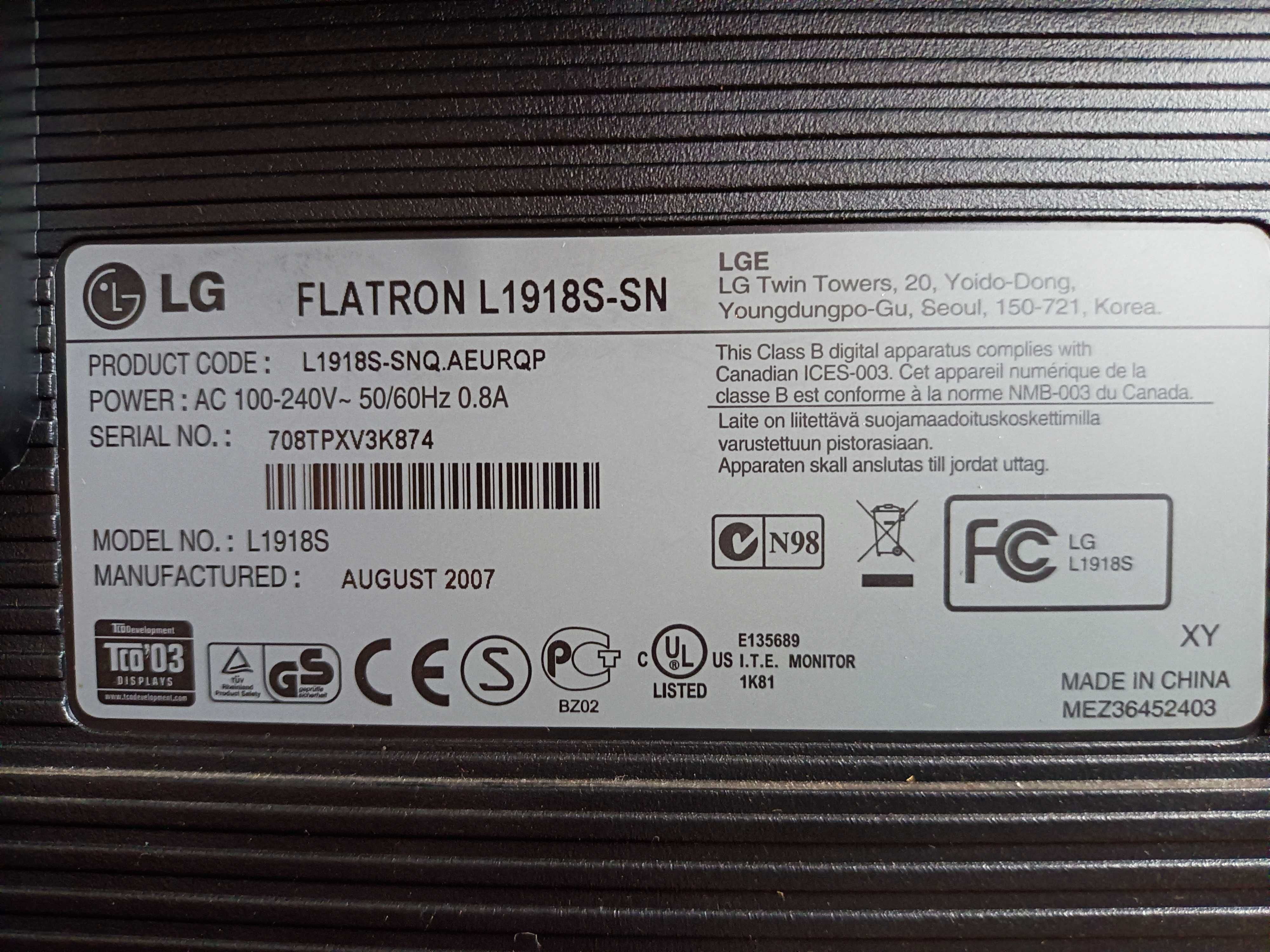 Monitor LG Flatron