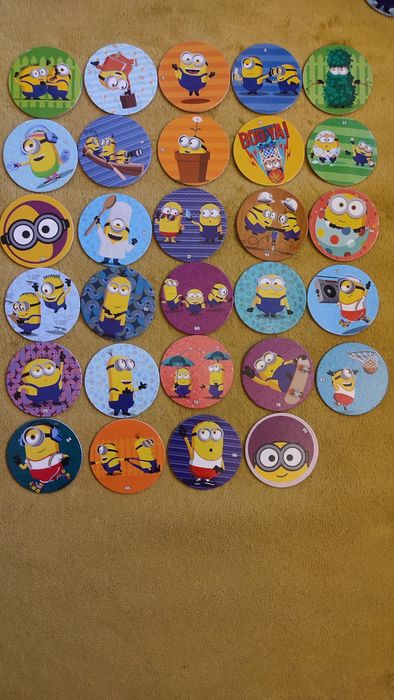 Żetony tazosy Minionki Chipicao