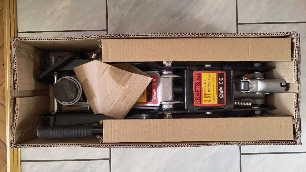 Podnośnik nisko profilowy hydrauliczny, żaba, jak nowy, 2,5 Tony