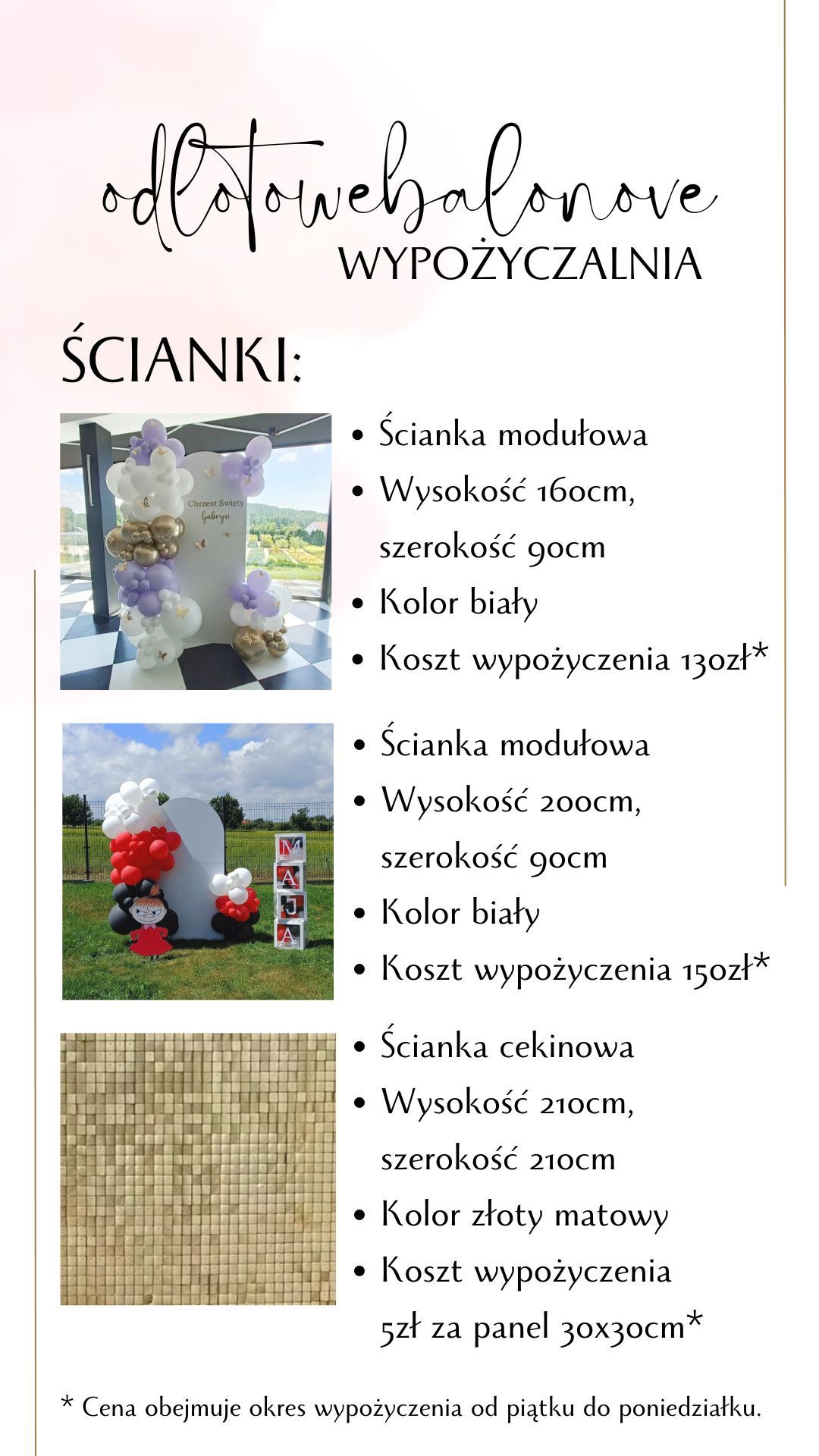 Wynajem ścianki modułowe, ścianka cekinowa złota, koło, heksagon