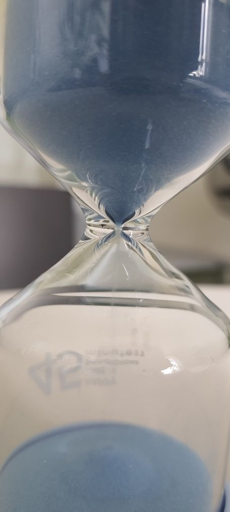 Zegar piaskowy klepsydra 45 min minut Prezent dla nauczycielki błękit
