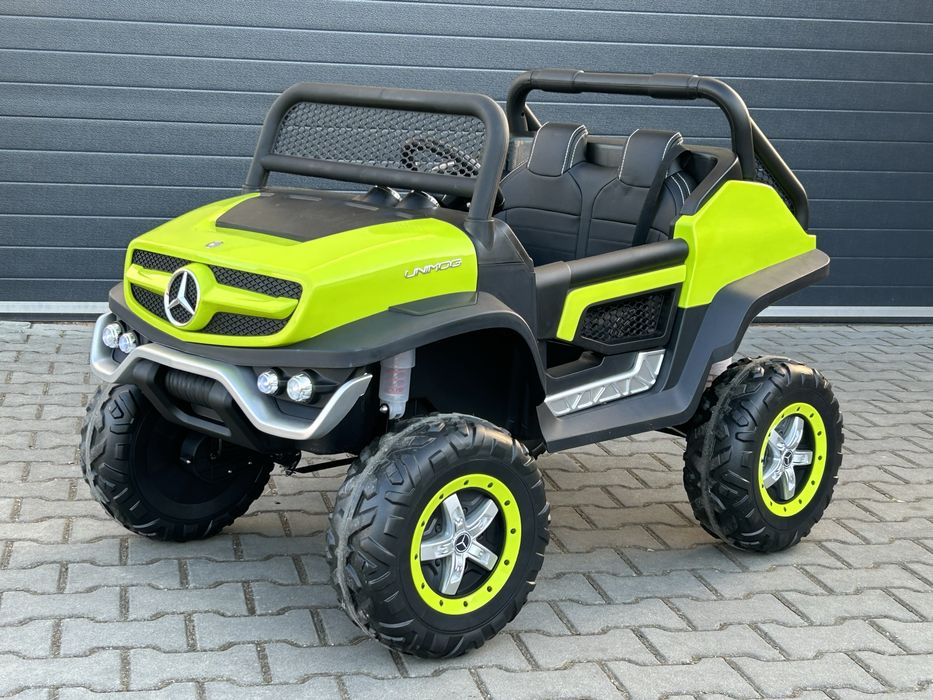 Mega duży Jeep Mercedes Unimog Auto na akumulator 4 silniki 2-osobowy