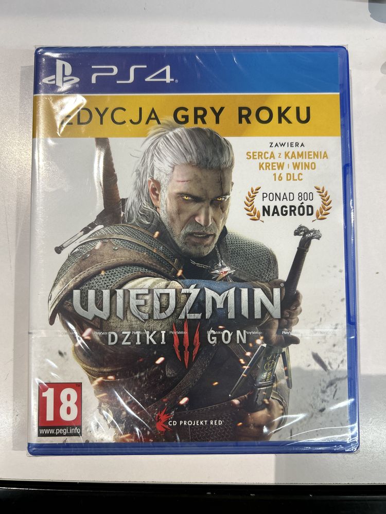 Wiedźmin 3 dziki gon edycja gry roku ps4 nowa w folii