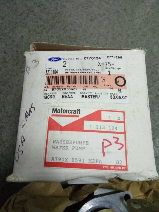 Водяная помпа 1 213 104 на Ford Escort Fiesta Orion 74-90гв