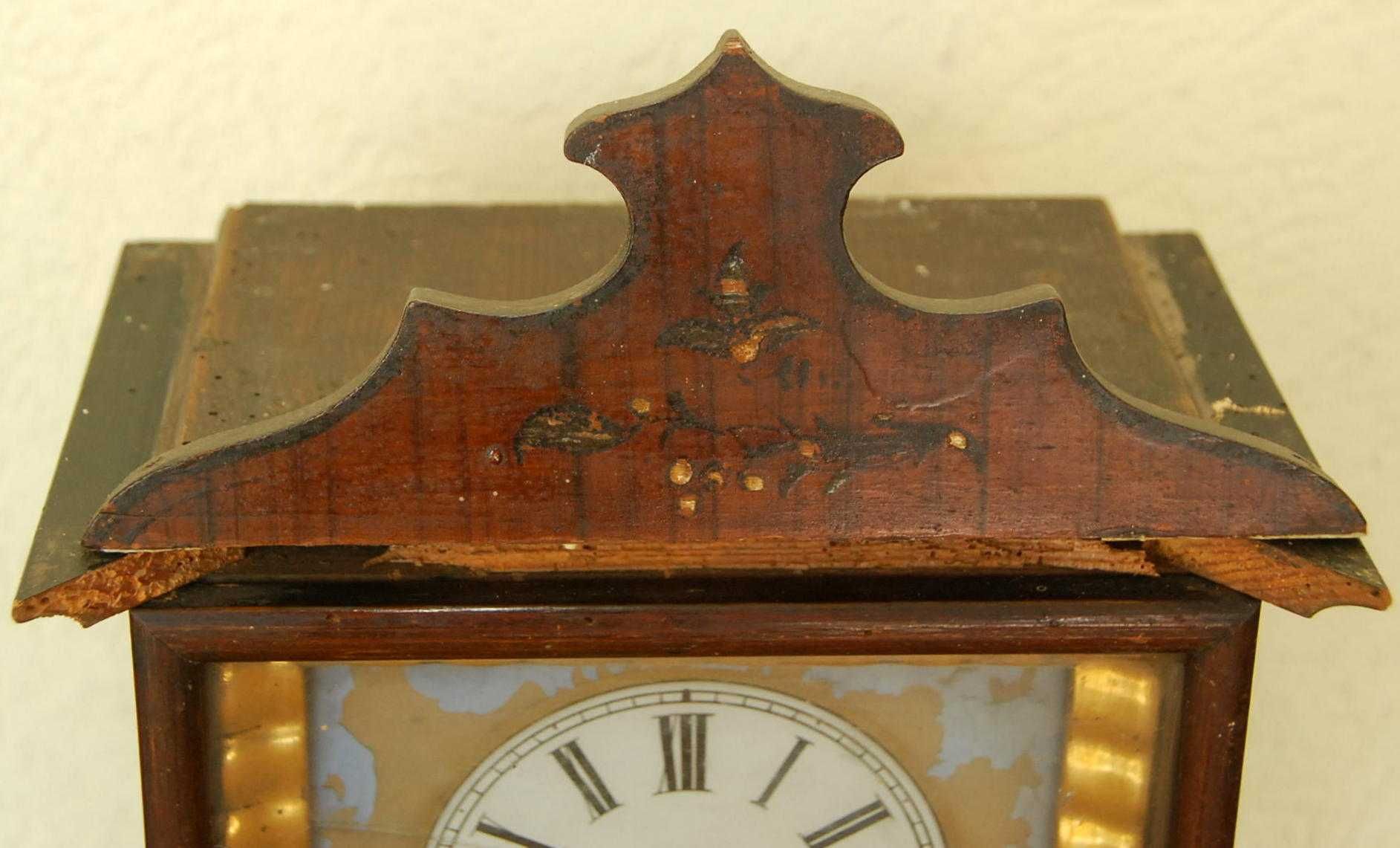 Zabytek Stary oryginalny zegar szwarcwaldzki Biedermeier