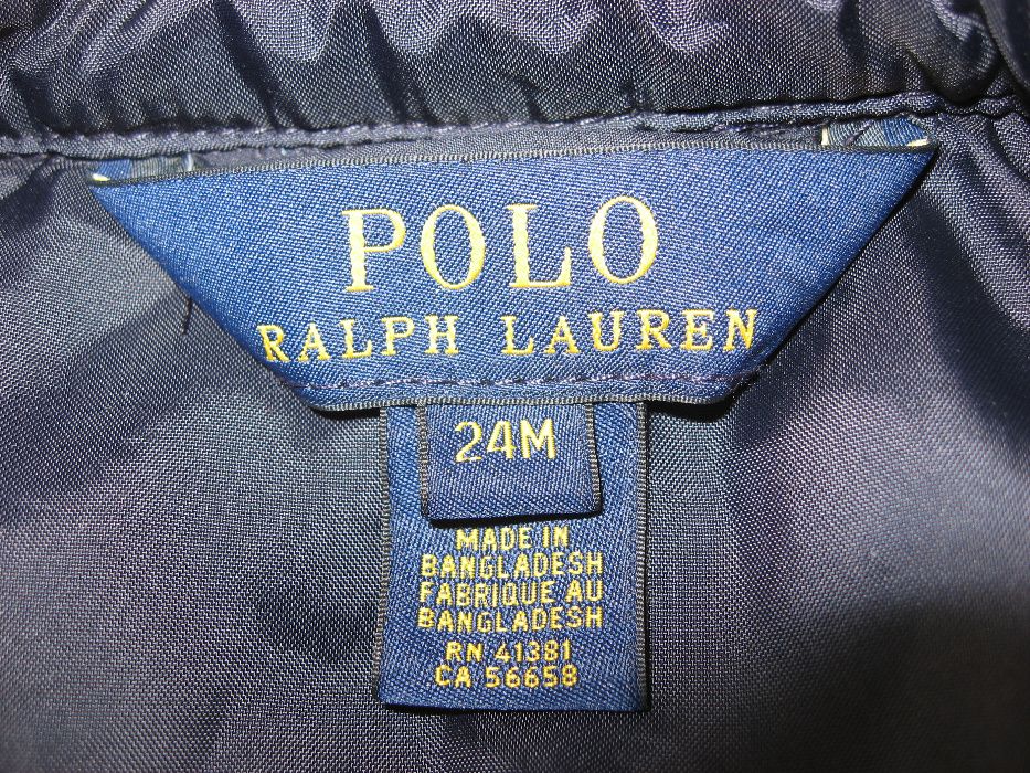 POLO RALPH LAUREN Dziecięca chłopięca kurtka pikowana Nowa seria Okaz