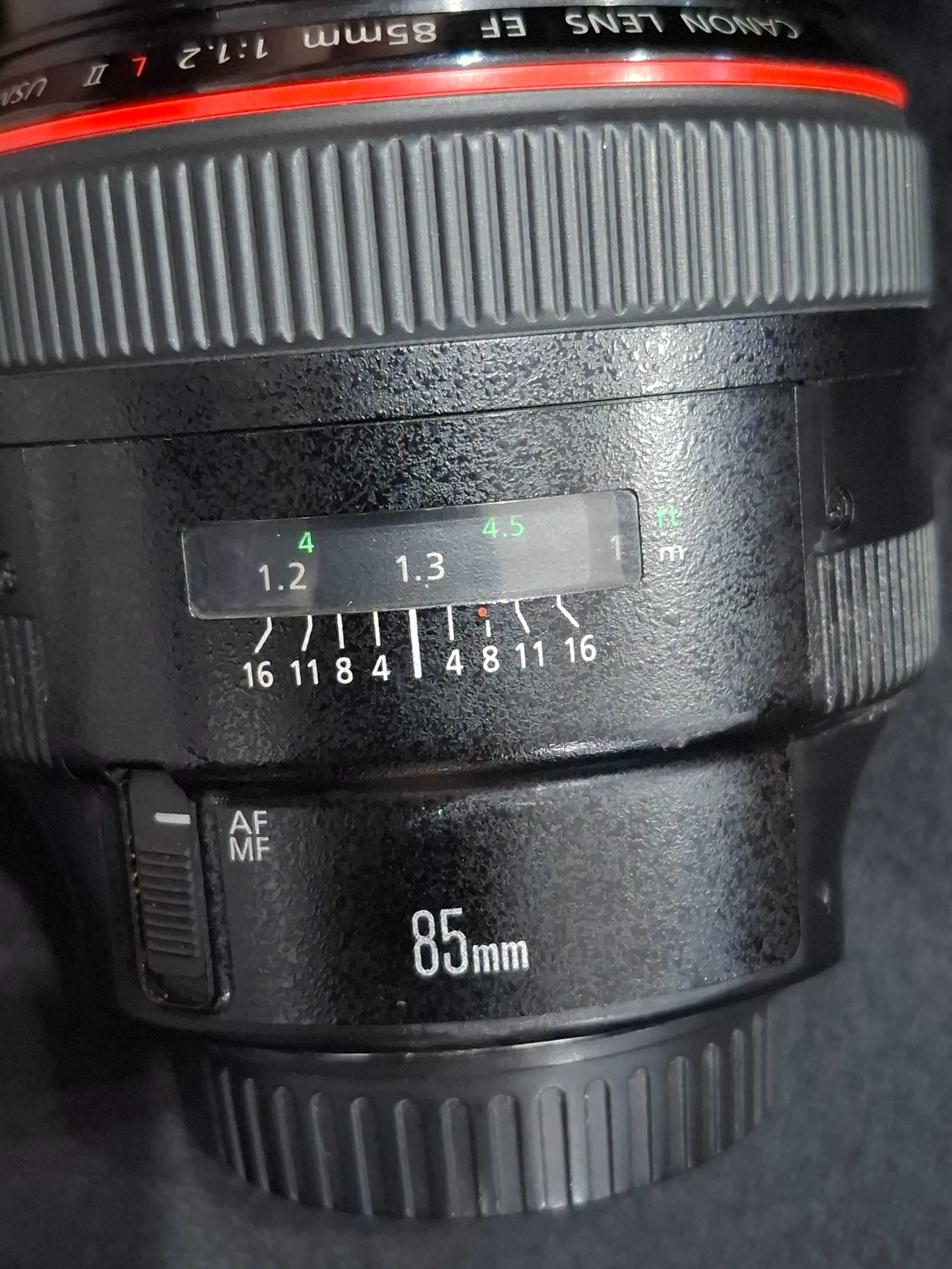 ZADBANY Obiektyw Canon LENS EF 85mm 1:1.2 L II USM + osłona ES-79 II
