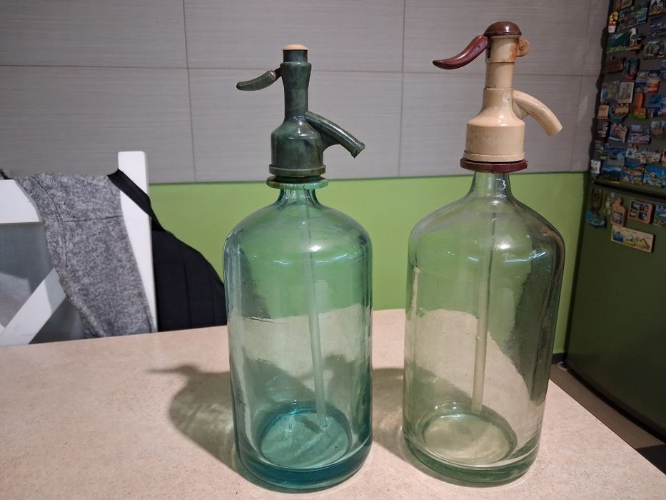 Stary syfon szklany PRL