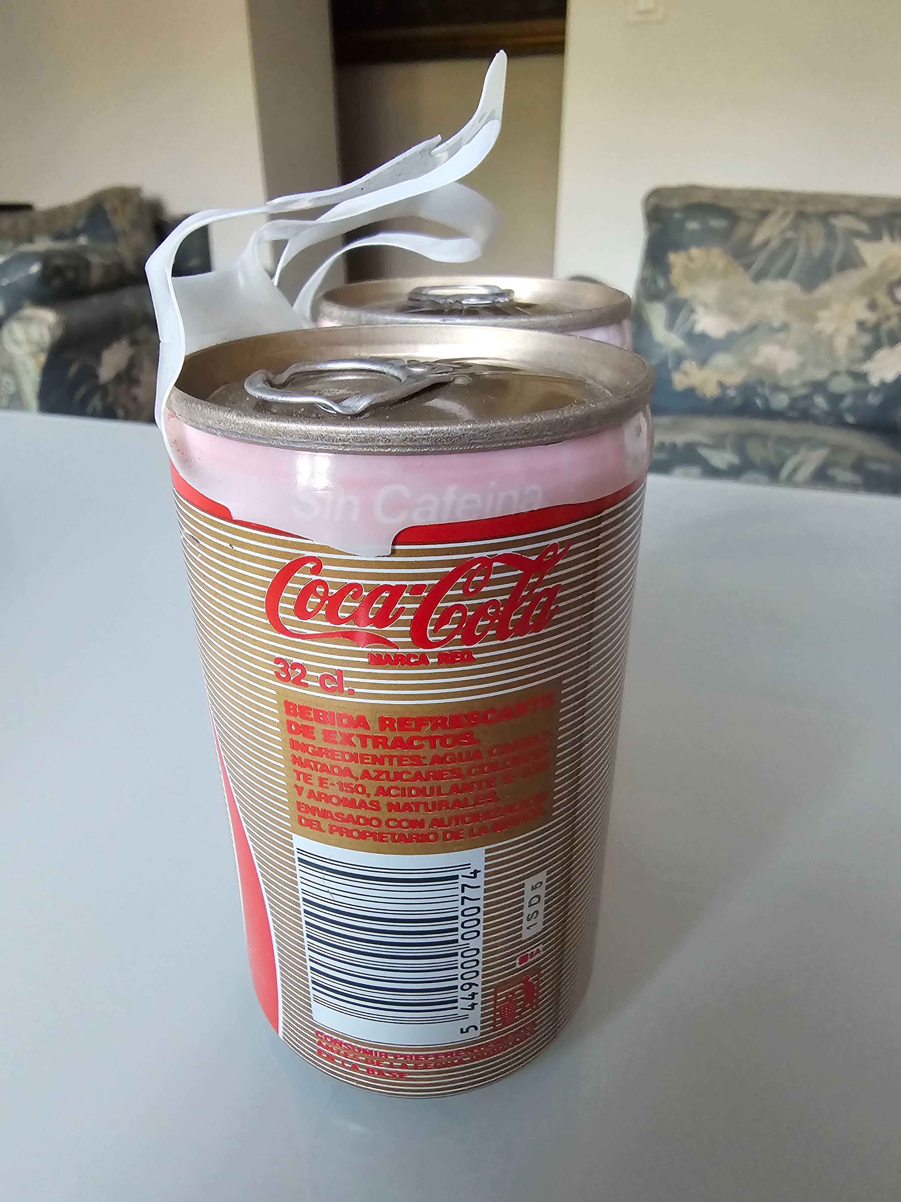 Dwie puszki Coca-Cola bez kofeiny lata 80-te 0,32L
