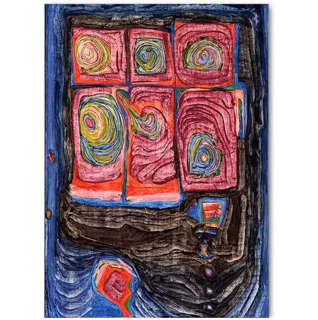 Friedensreich Hundertwasser plakat bez ramy 50x70 cm