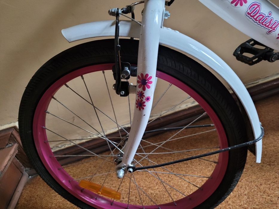 Rower dla dziecka BMX Daisy 20" biało-różowy