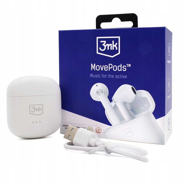 Słuchawki Bluetooth 5.3 3mk douszne, MovePods (4255)