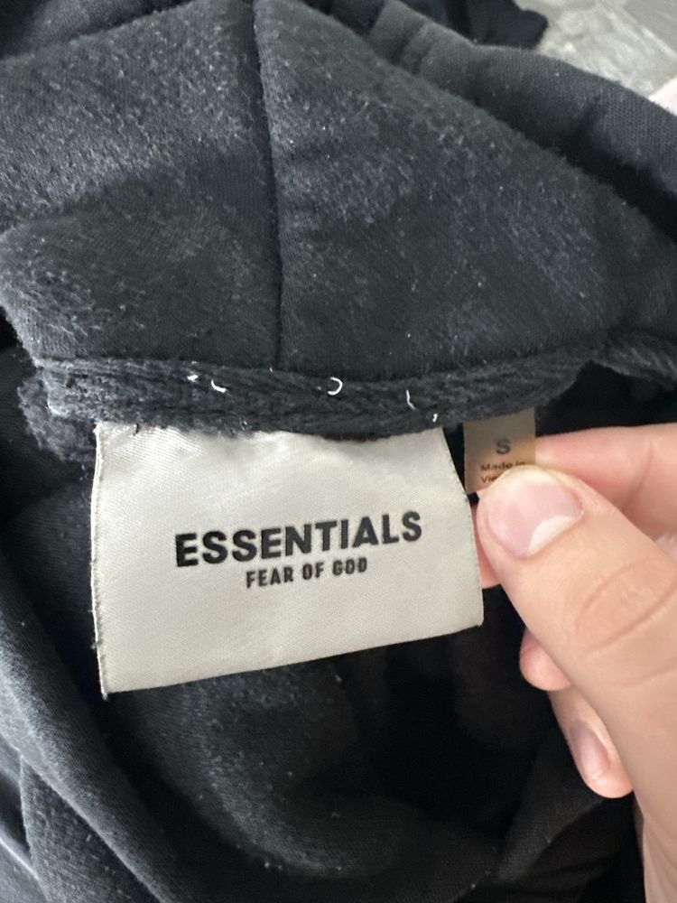 Худи essentials fear of god черного цвета С розмір