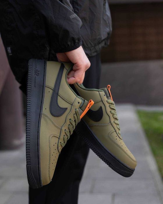 Кросівки Nike Air Force 1 07 Low Khaki/Black/Orange premium i96