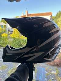 Capacete Fox Tracer Preto e Branco