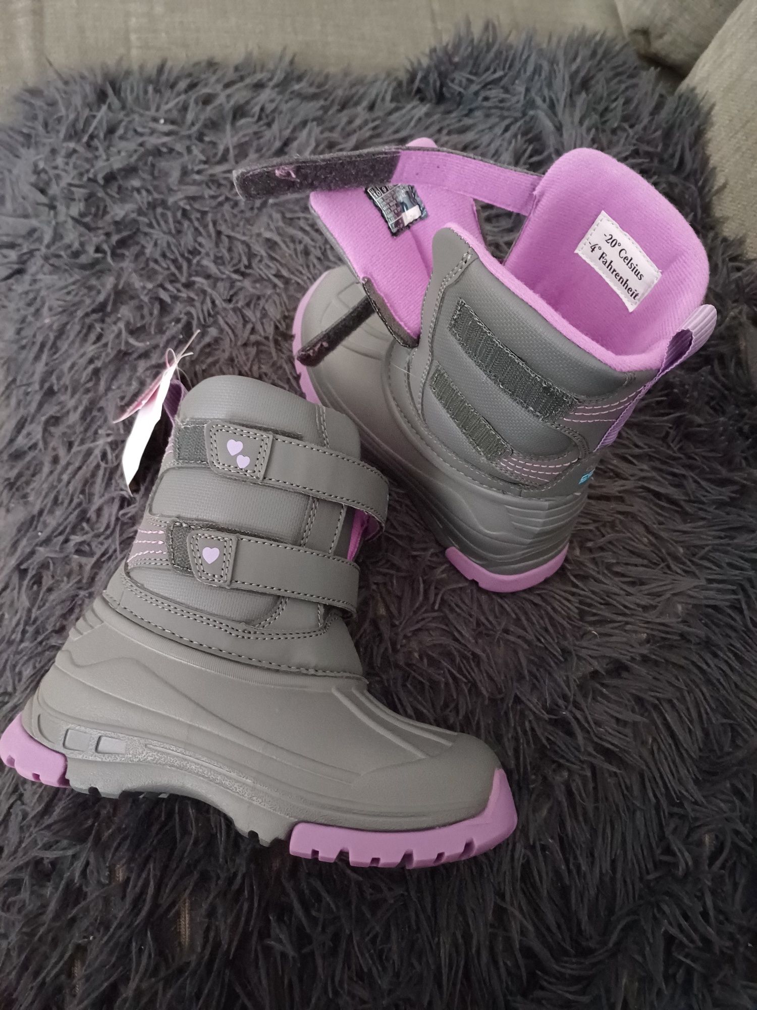 Nowe ocieplane kalosze dla dziewczynki firmy Skechers r.26