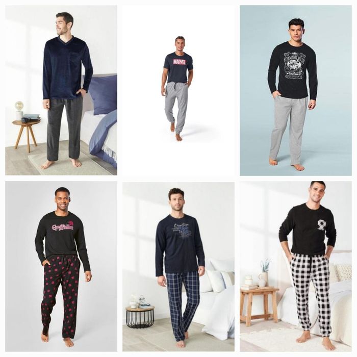 Флісова та бавовняна чоловіча піжама Livergy розміра від S до 2XL