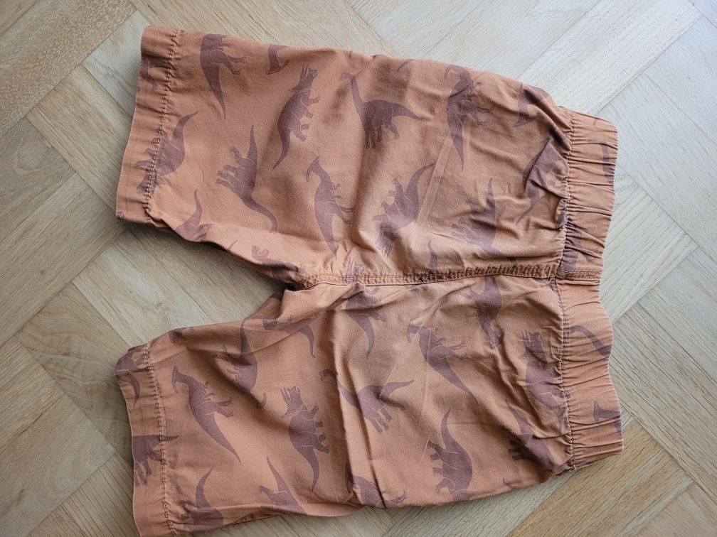 Szorty, krótkie spodnie H&M 116, bawełniane, granatowe chinos brązowe